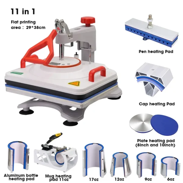 Presse à chaud P8200 11 en 1 Liprint - Machine sublimation professionnelle avec écran tactile