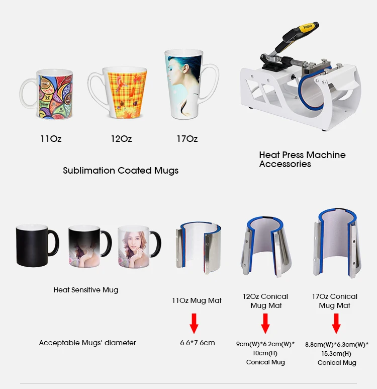 Mugs blancs pour sublimation - Lot de 50 pièces - Compatible presse à chaud et encres sublimation