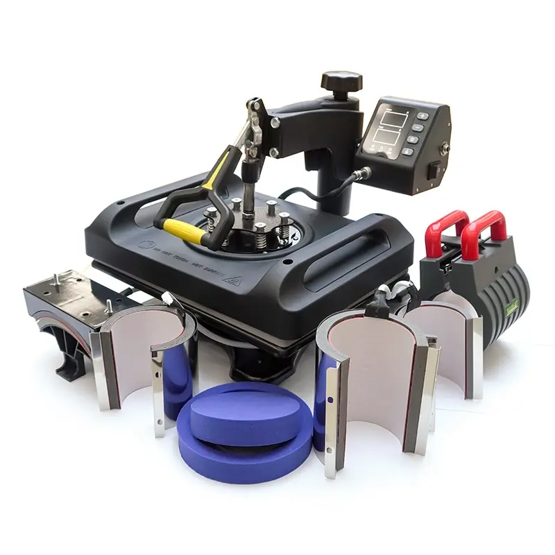 Presse à transfert thermique P8001 compatible avec mugs, t-shirts et casquettes