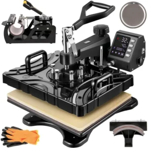 Presse à chaud P8100 5 en 1 pour personnalisation de t-shirts, mugs et autres objets