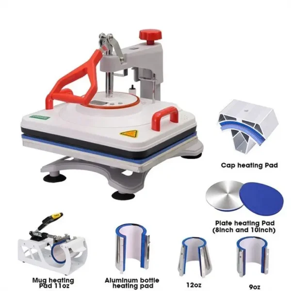 Presse à chaud P8200 8 en 1 - Machine de transfert thermique professionnelle pour textiles, mugs et plaques