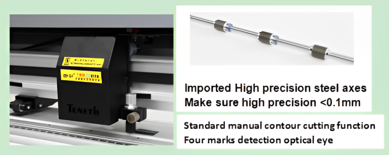 Axes en acier de haute précision et fonction de découpe de contours de la Machine de découpe TH740L