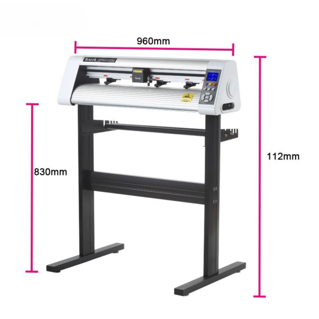Dimensions de la Machine de découpe T24L Teneth 960mm x 112mm x 830mm