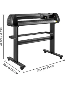 Dimensions de la machine de découpe vinyle KI-720 en centimètres et pouces