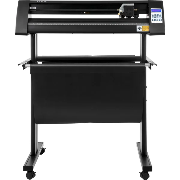 Vue frontale de la machine de découpe KH-720 mm – plotter vinyle compact sur support à roulettes
