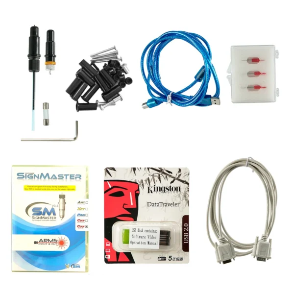 Accessoires de la machine de découpe KI-1351E – câbles, lames, logiciel et clé USB