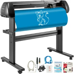 Machine de découpe KI-720 avec rouleau de vinyle bleu et accessoires inclus